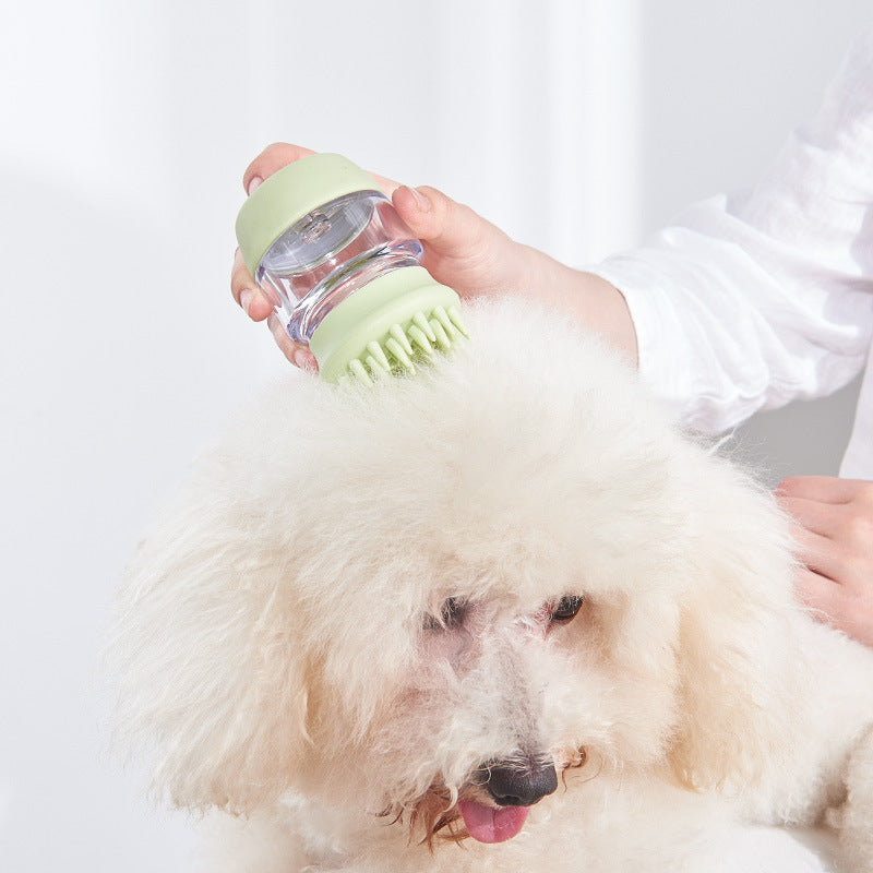 犬用シリコンバスブラシ 2WAY マッサージ＆シャンプーブラシ ダブルヘッド ペット用