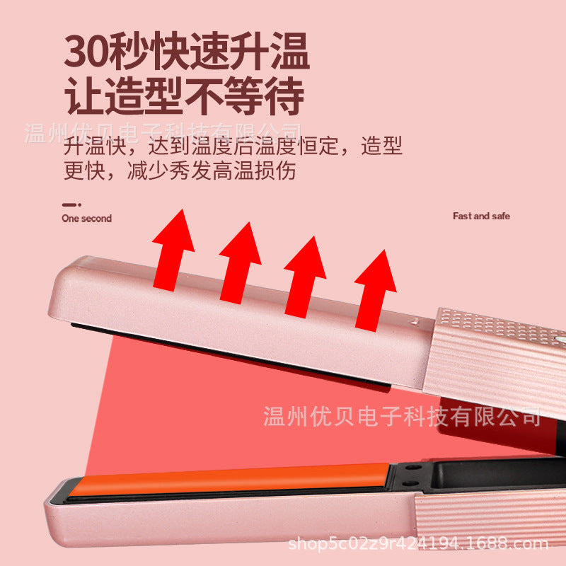 USB充電式ミニヘアアイロン 2WAY ストレート＆カール 前髪用 コンパクト ポータブル
