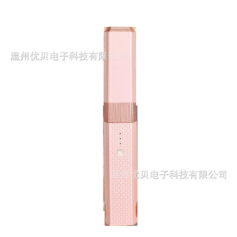 USB充電式ミニヘアアイロン 2WAY ストレート＆カール 前髪用 コンパクト ポータブル