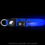 LED光る犬用首輪 防水・充電式 AirTag対応 夜間散歩用 ペットカラー
