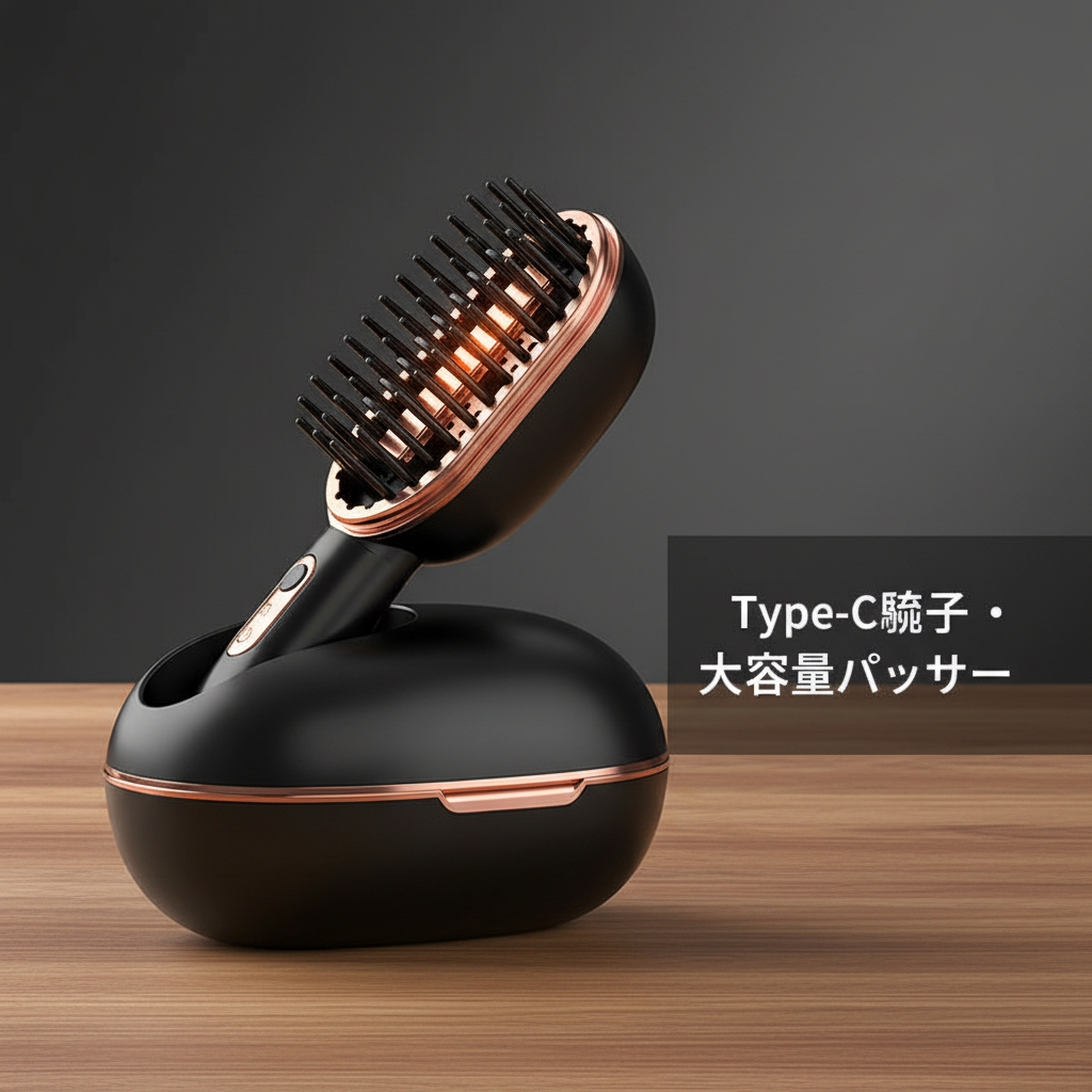 コードレスヘアアイロン 2WAY ストレート＆カール両用 ヘアスタイリングアイロン