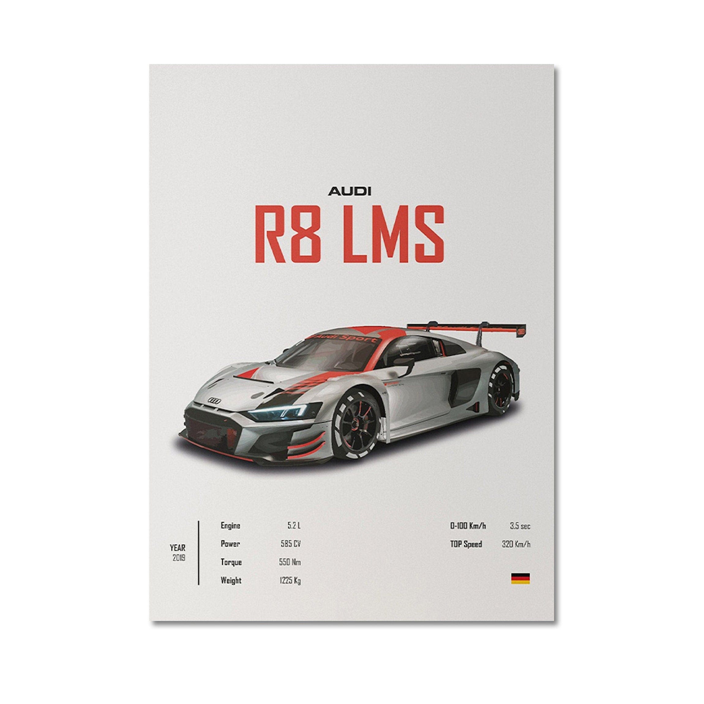 Poster Sportwagen PORSCHE 911 AUDI Rs MERCEDES Amg Gtr  Super Sport Auto · Geschenk für ihn · Wohnzimmmer Büro · Wand Deko PrintIohne Rahmen